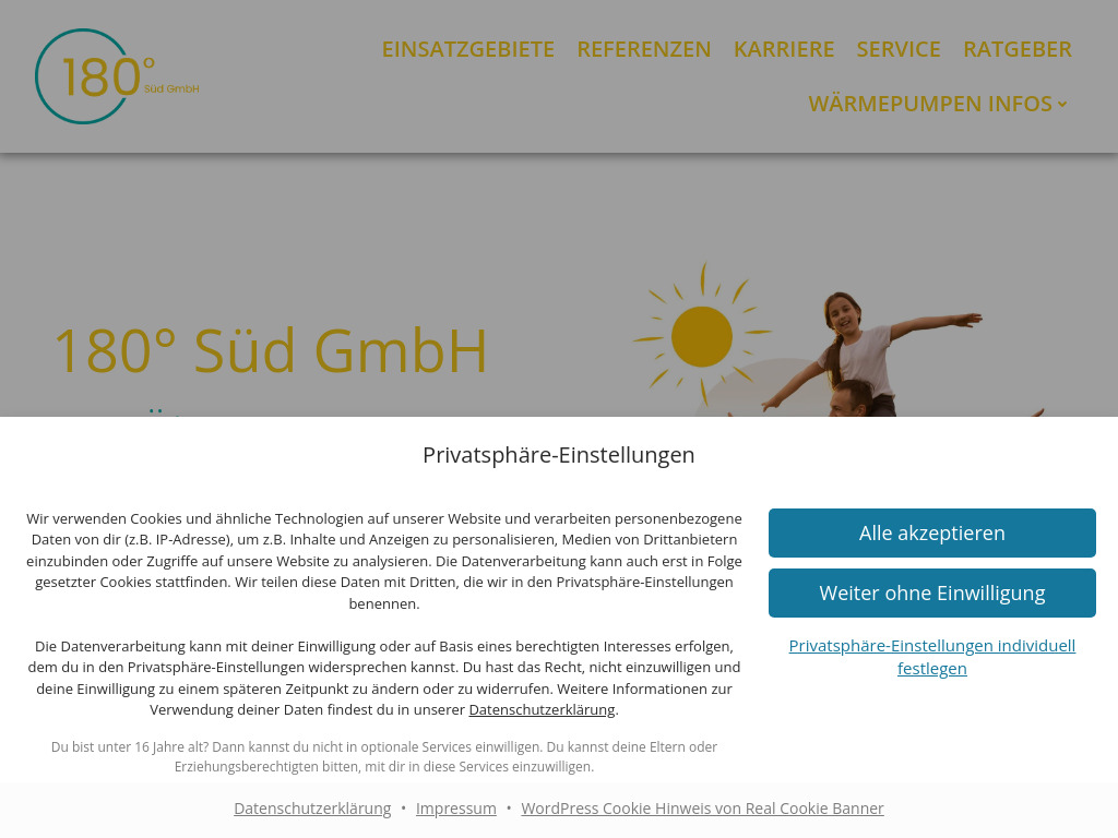 Website von 180 Grad Süd GmbH in Oldenburg