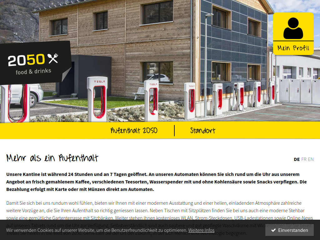 Website von tritec AG in Steg