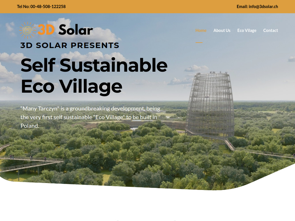 Website von 3D Solar in Zürich