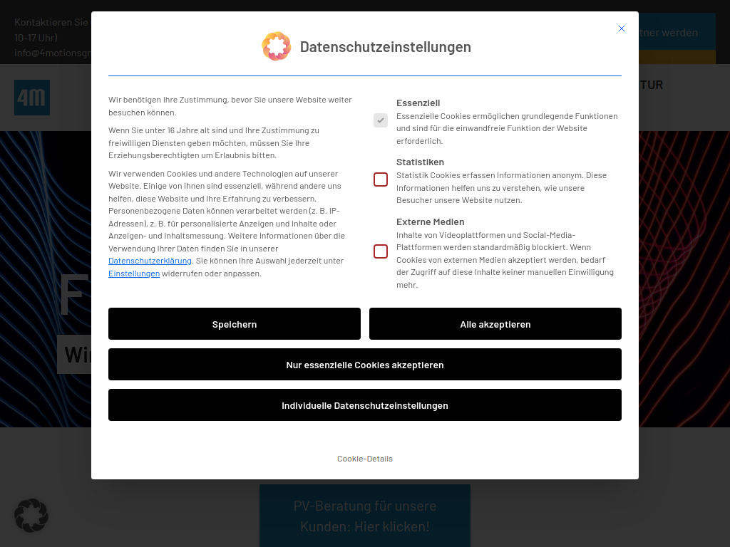 Website von 4Motions GmbH in Leipzig