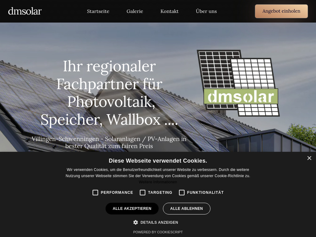 Website von dmsolar in Villingen-Schwenningen