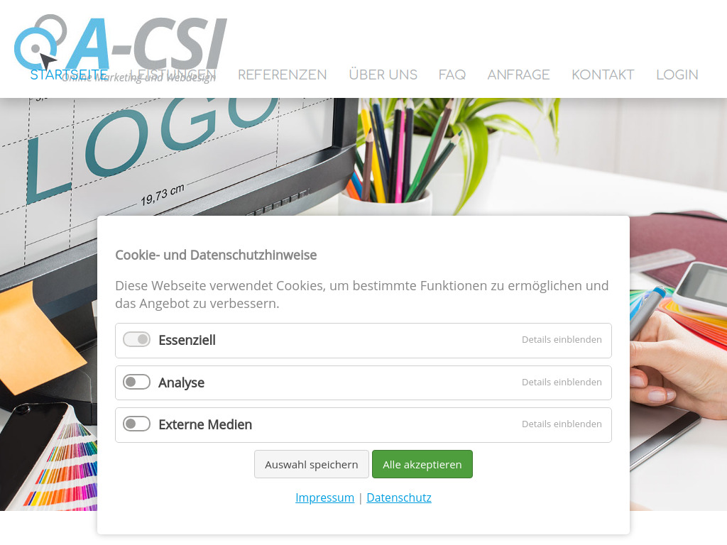 Website von A-CSI GmbH in Mosbach