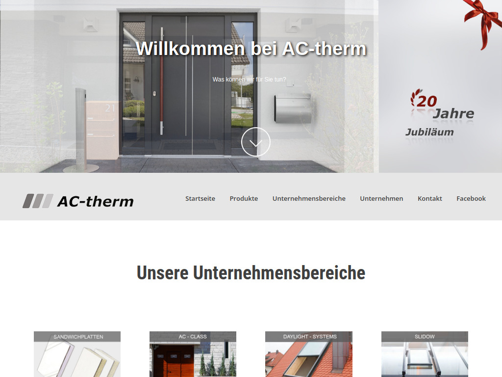 Website von AC-therm GmbH in Bielefeld