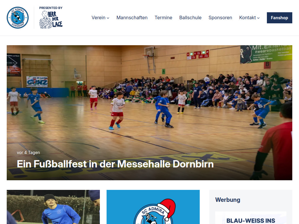 Website von SC Admira Dornbirn 1946 in Dornbirn