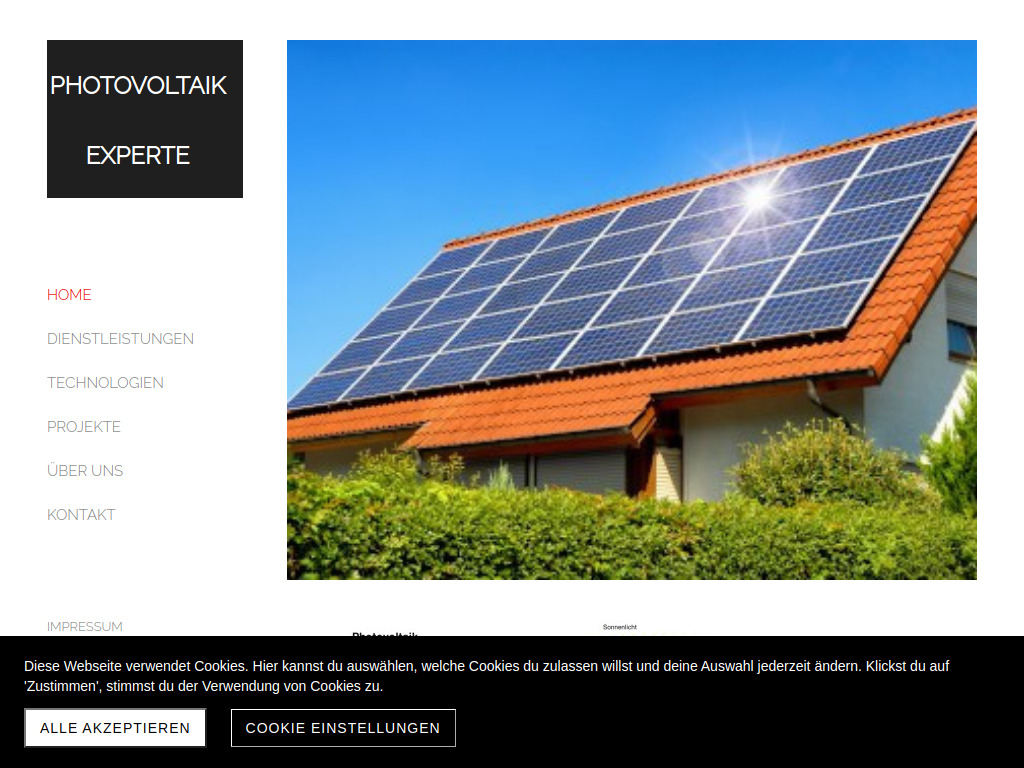 Website von Home - ADOX-SOLAR in Luzern