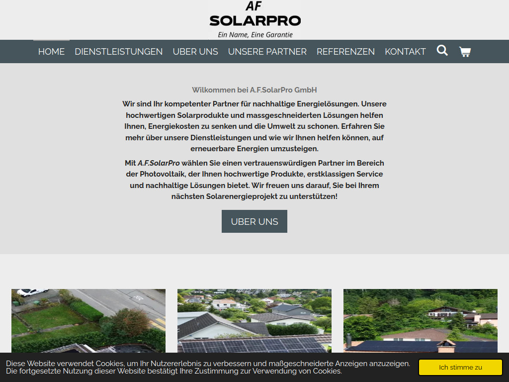 Website von A.F.SolarPro GmbH in Schenkon