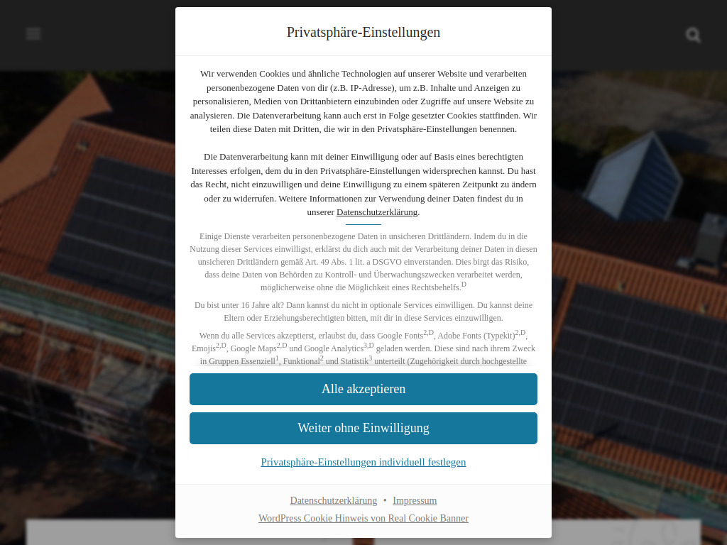 Website von AG-Solar in Wardenburg