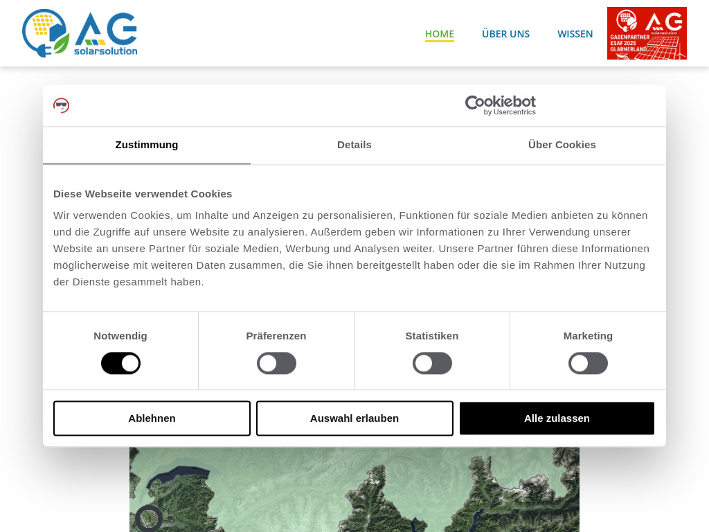 Website von A+G Solarsolution GmbH in Oensingen