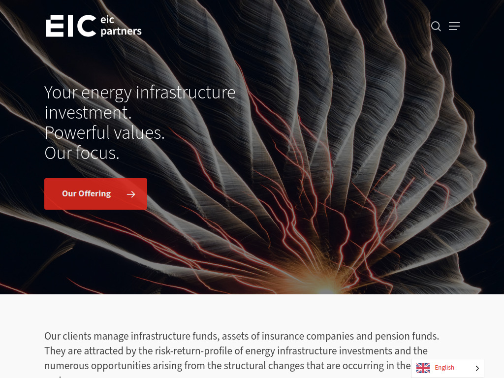 Website von EIC Partners AG in Zürich