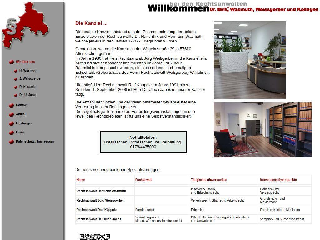 Website von Wir über uns in Altenkirchen