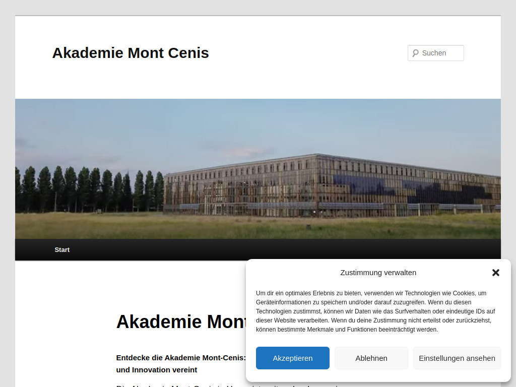 Website von Akademie Mont-Cenis in Herne