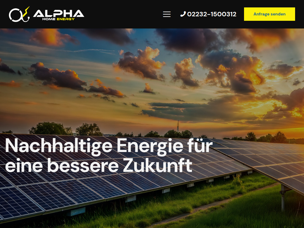 Website von Alpha Home Energy GmbH in Brühl