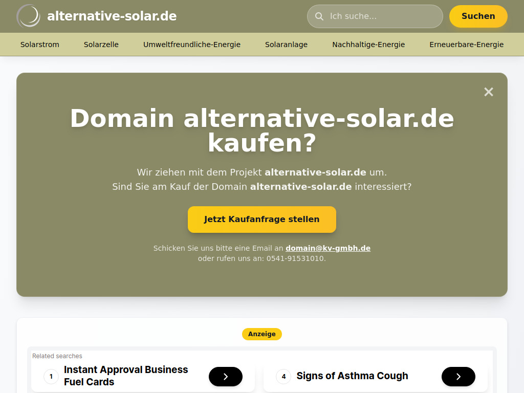 Website von KV GmbH in Osnabrück