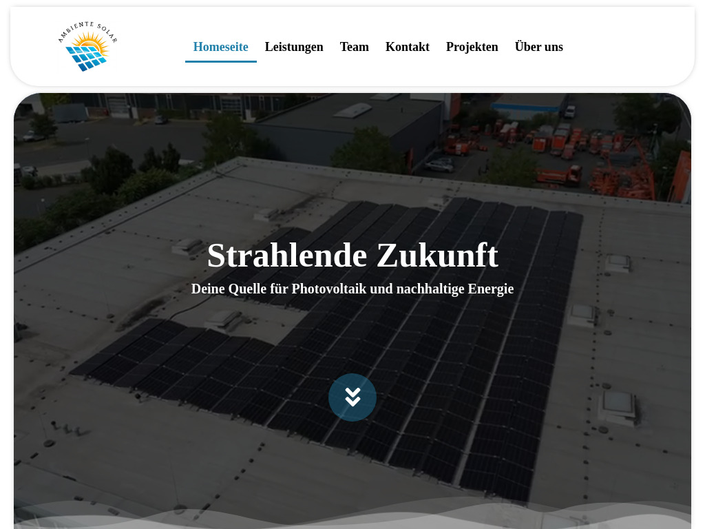 Website von Ambiente Solar in Frankfurt am Main