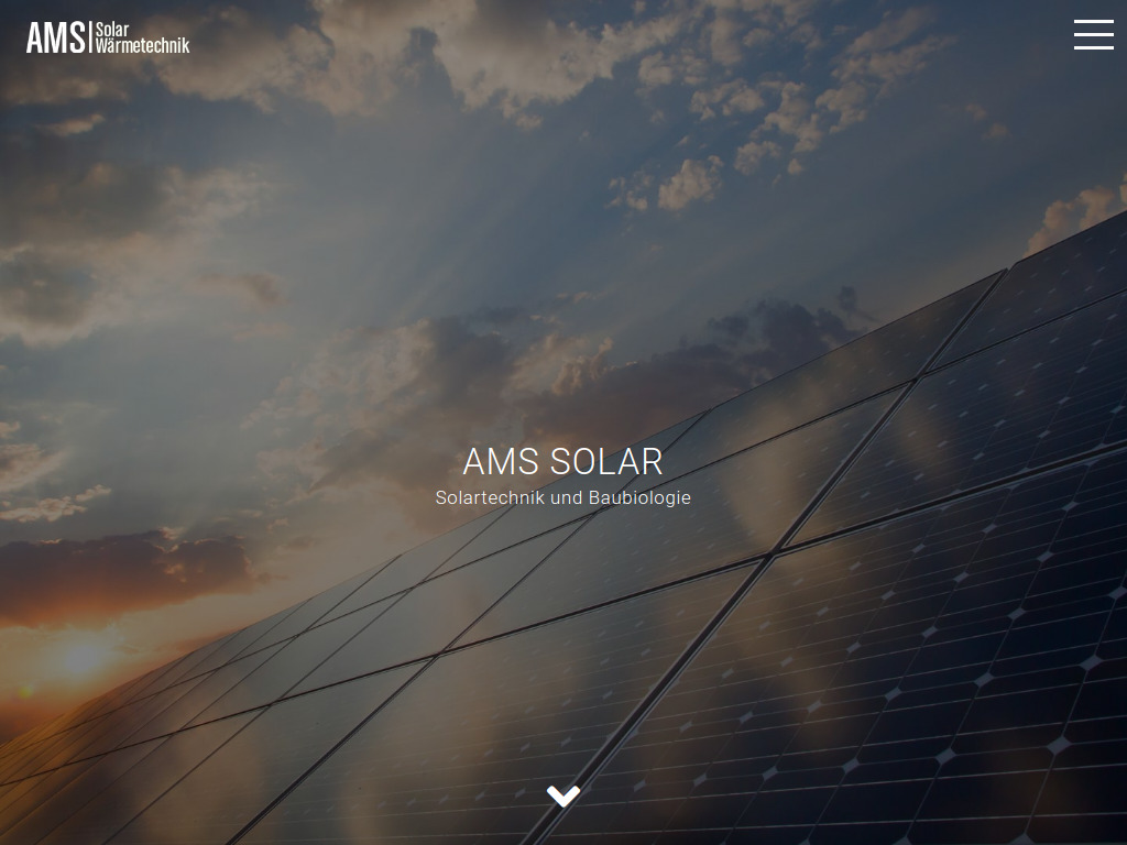 Website von AMS Solar und Wärmetechnik in Bitsch