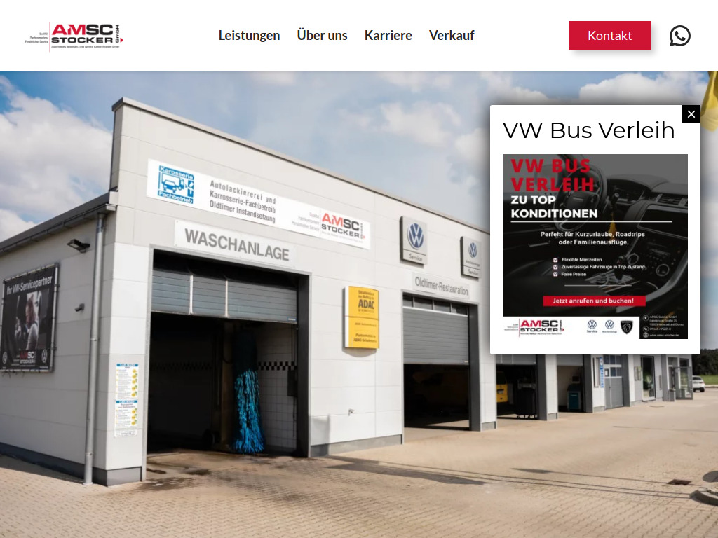 Website von AMSC Stocker GmbH in Neustadt a. d. Donau