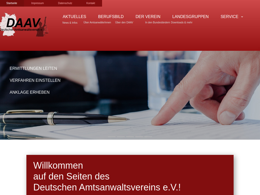 Website von Deutscher Amtsanwaltsverein e.V. in Zeuthen