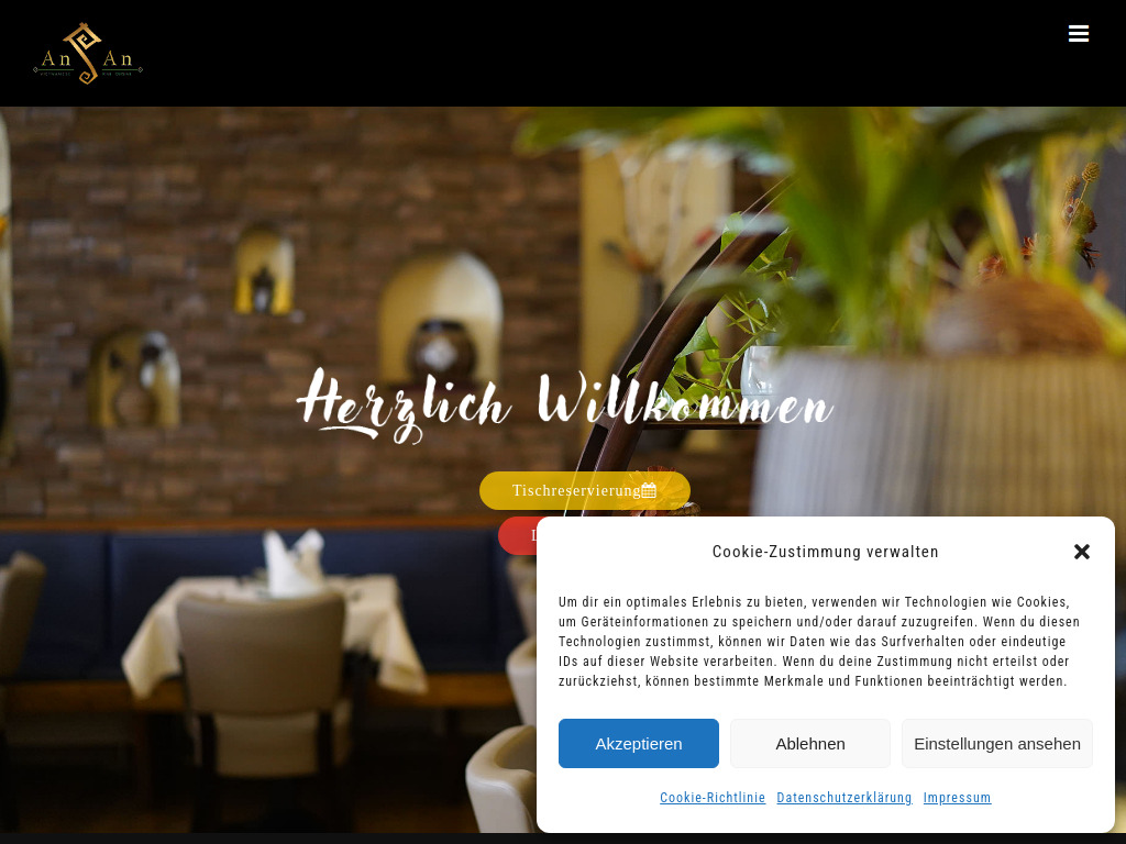 Website von An An Vietnamese Fine Cuisine in München