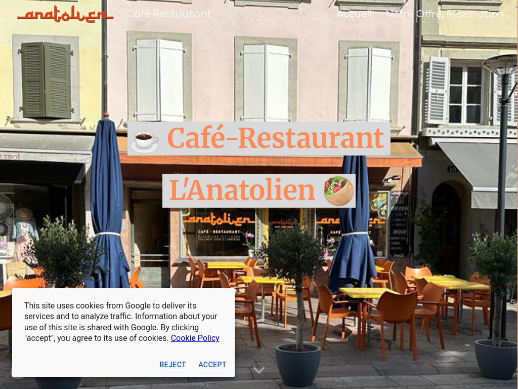 Website von L'Anatolien in Morges