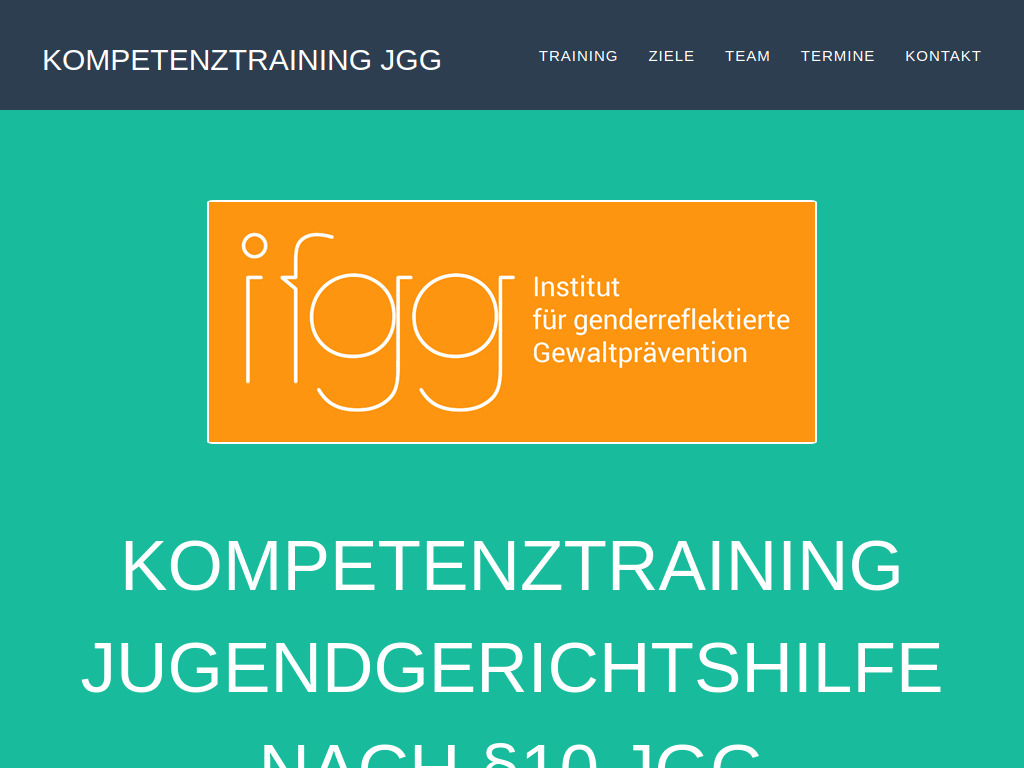 Website von Ifgg - Antigewalt-Kompetenz-Training statt Knast in Berlin