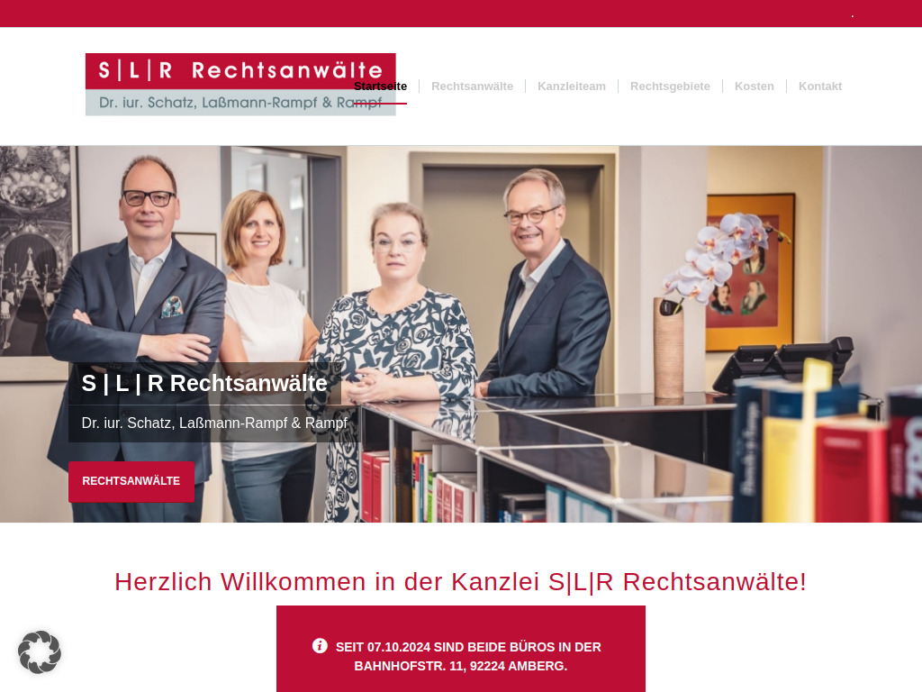 Website von S|L|R Rechtsanwälte GbR in Amberg