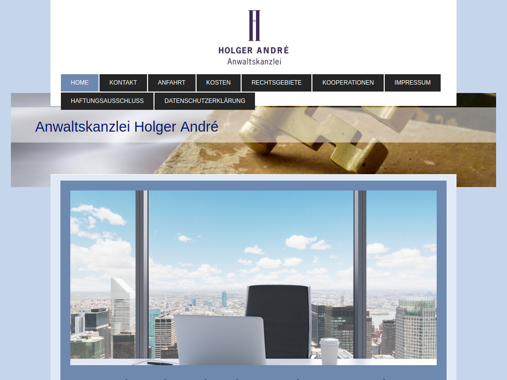 Website von Anwaltskanzlei Holger André in Ditzingen