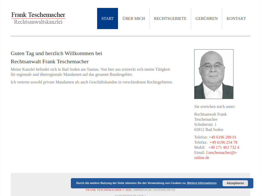 Website von Frank Teschemacher in Bad Soden
