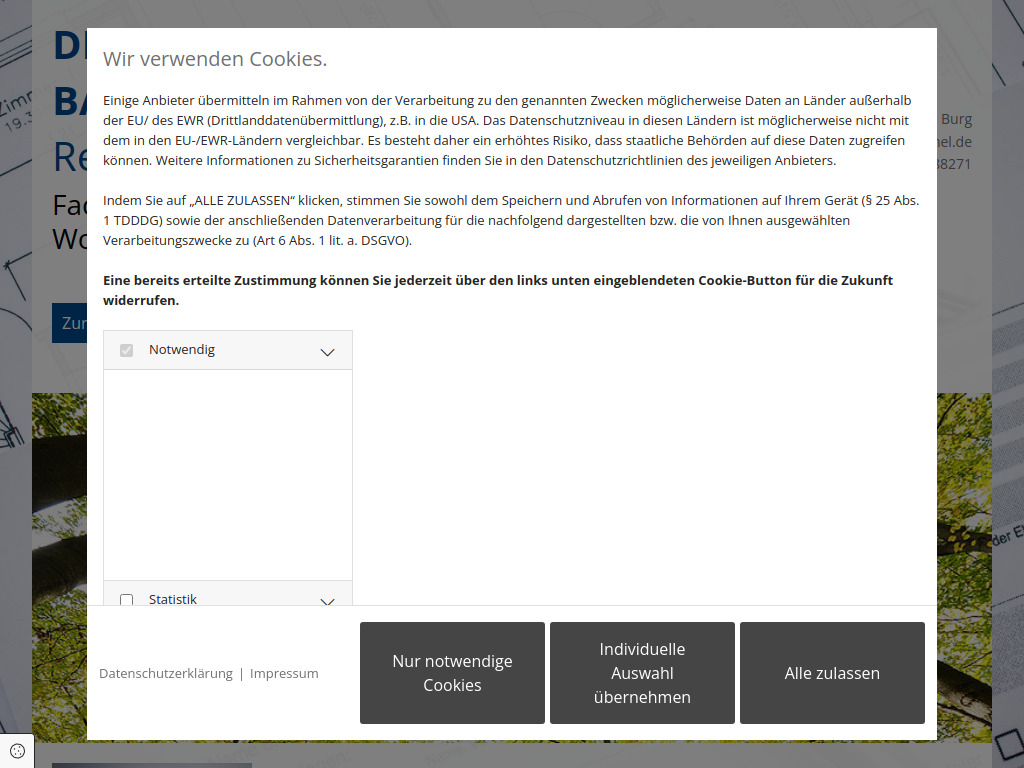 Website von Rechtsanwalt Dr. Maik Barthel in Burg