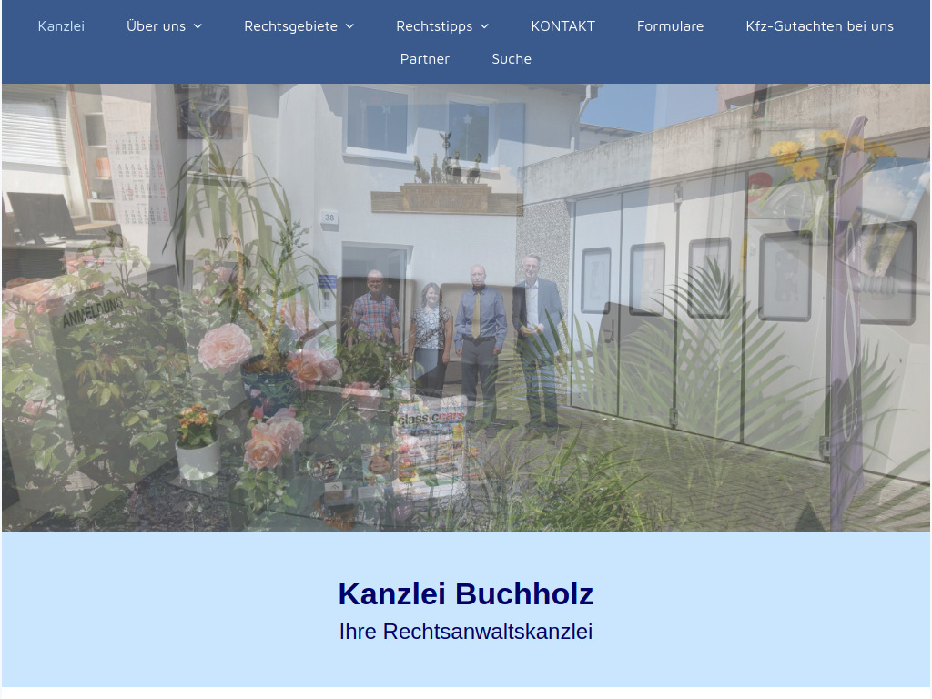 Website von Rechtsanwaltskanzlei Jan Buchholz in Berlin