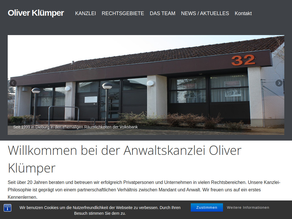 Website von Oliver Klümper in Dieburg