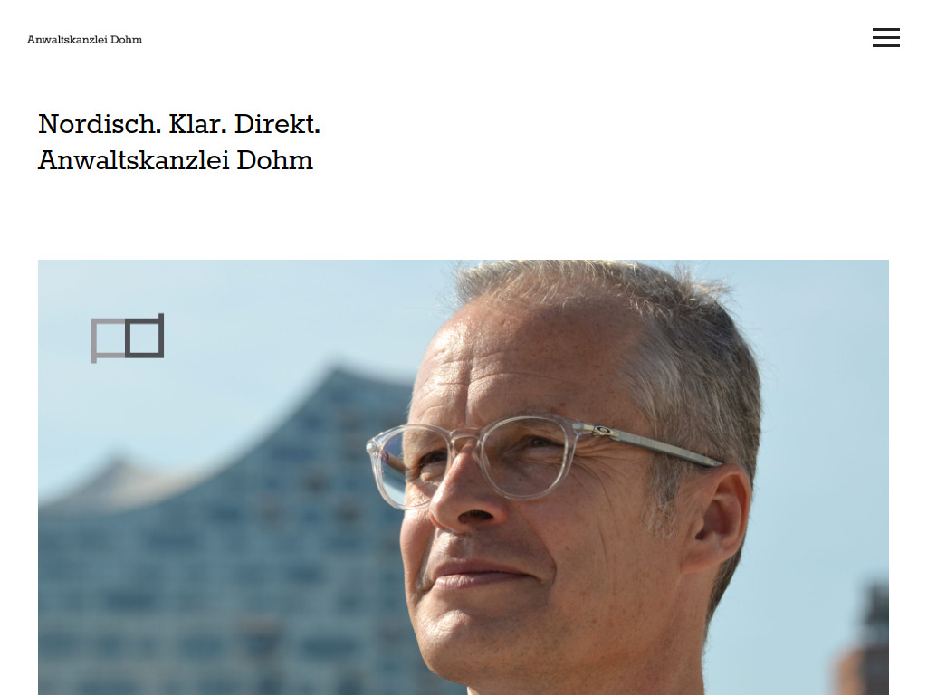 Website von Anwaltskanzlei Dohm in Hamburg