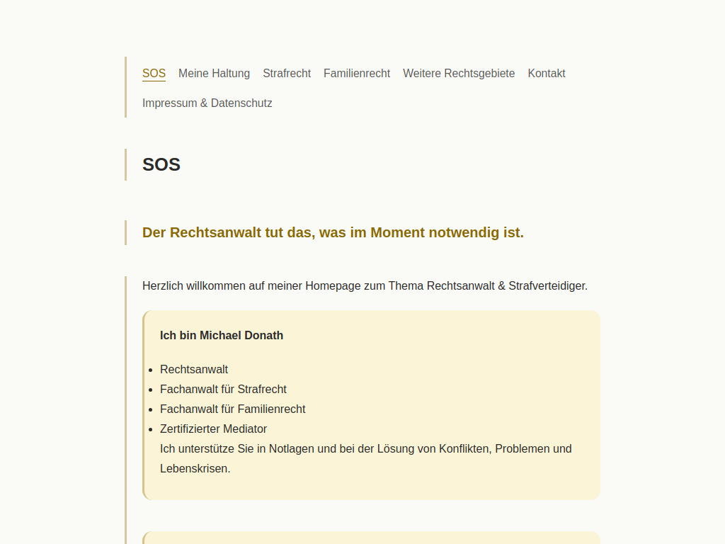 Website von Michael Donath in Schwäbisch Hall