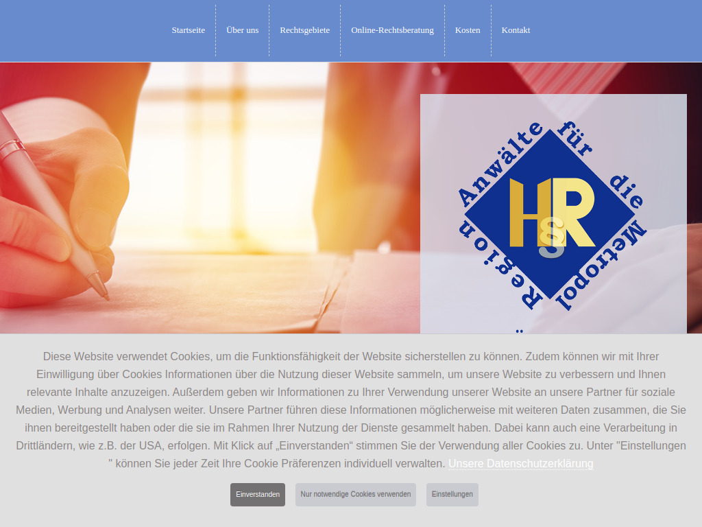 Website von Hörnlein Rechtsanwälte in Forchheim