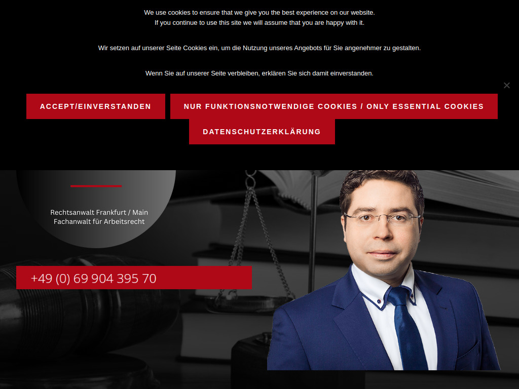 Website von Rechtsanwalt Adalbert Schlabowski in Frankfurt am Main