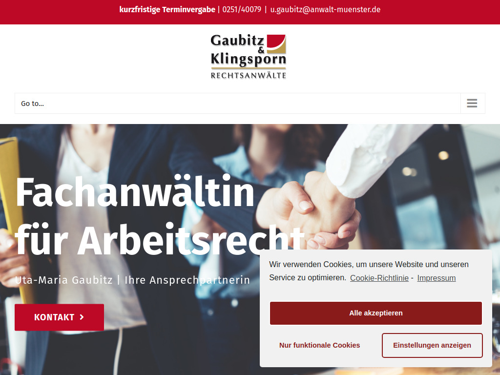 Website von Uta-Maria Gaubitz in Münster