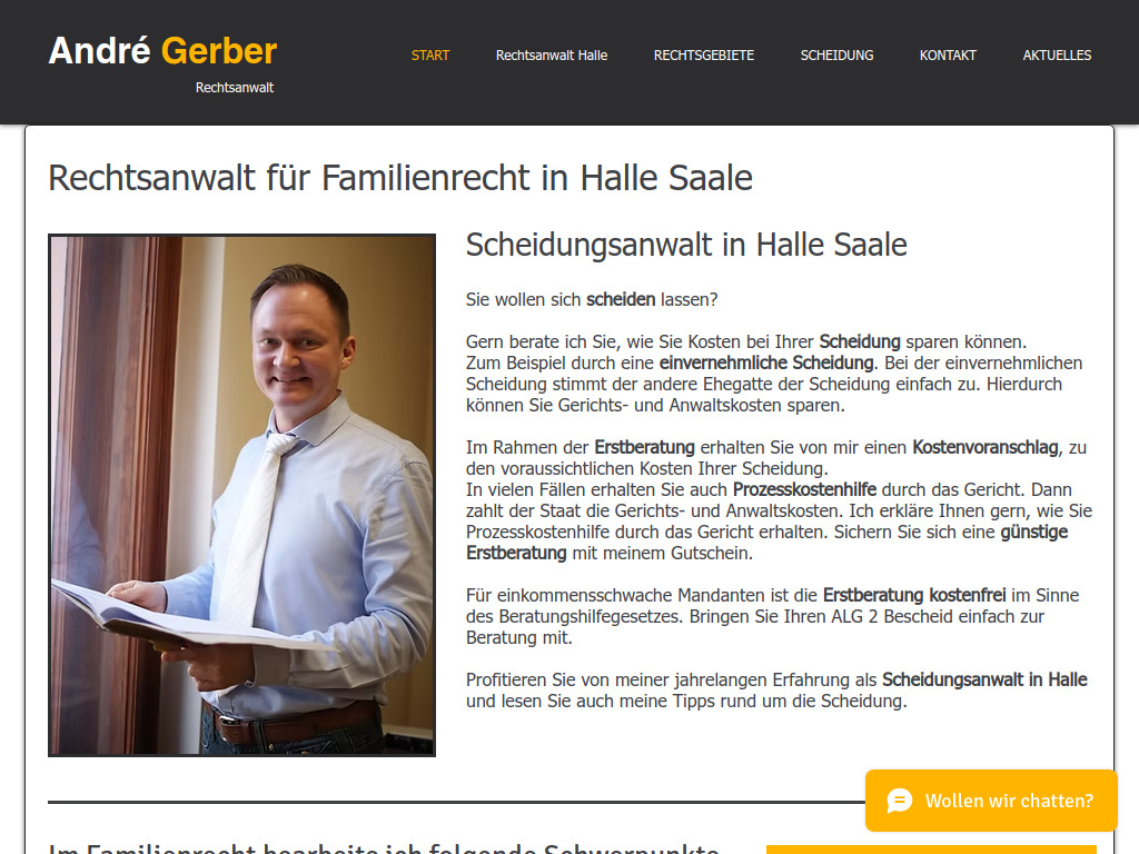 Website von André Gerber in Halle (Saale)
