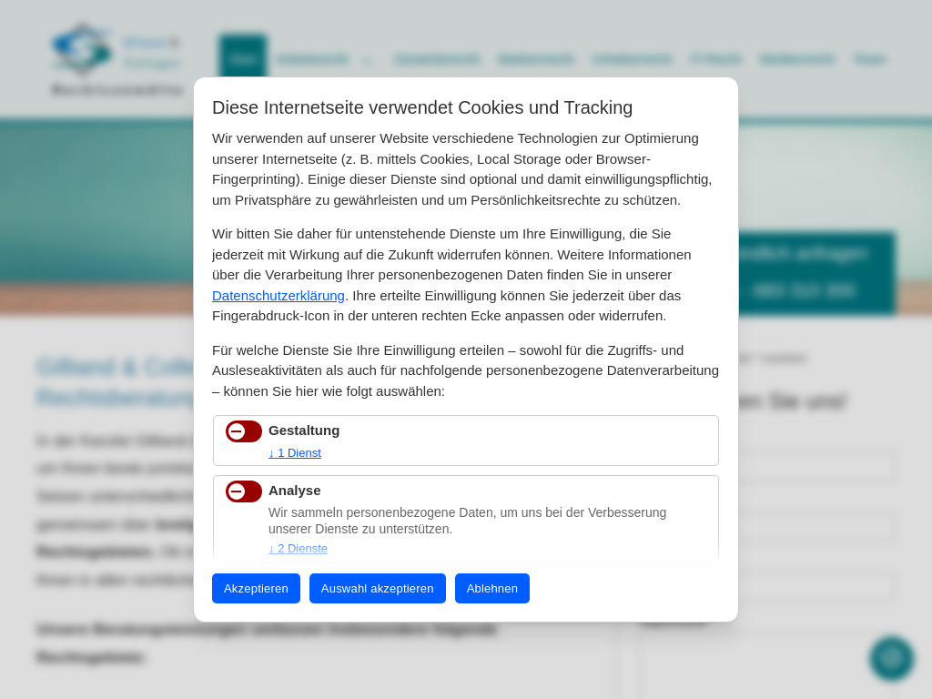 Website von Gilliand & Collegen in Mönchengladbach
