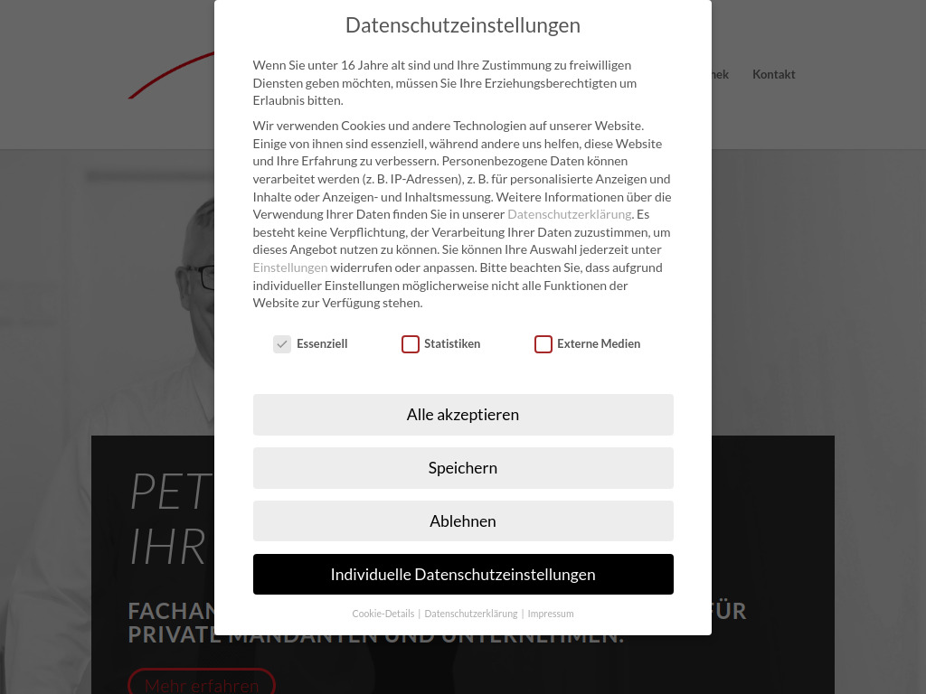 Website von Peter Hassler, Rechtsanwalt in Hanau
