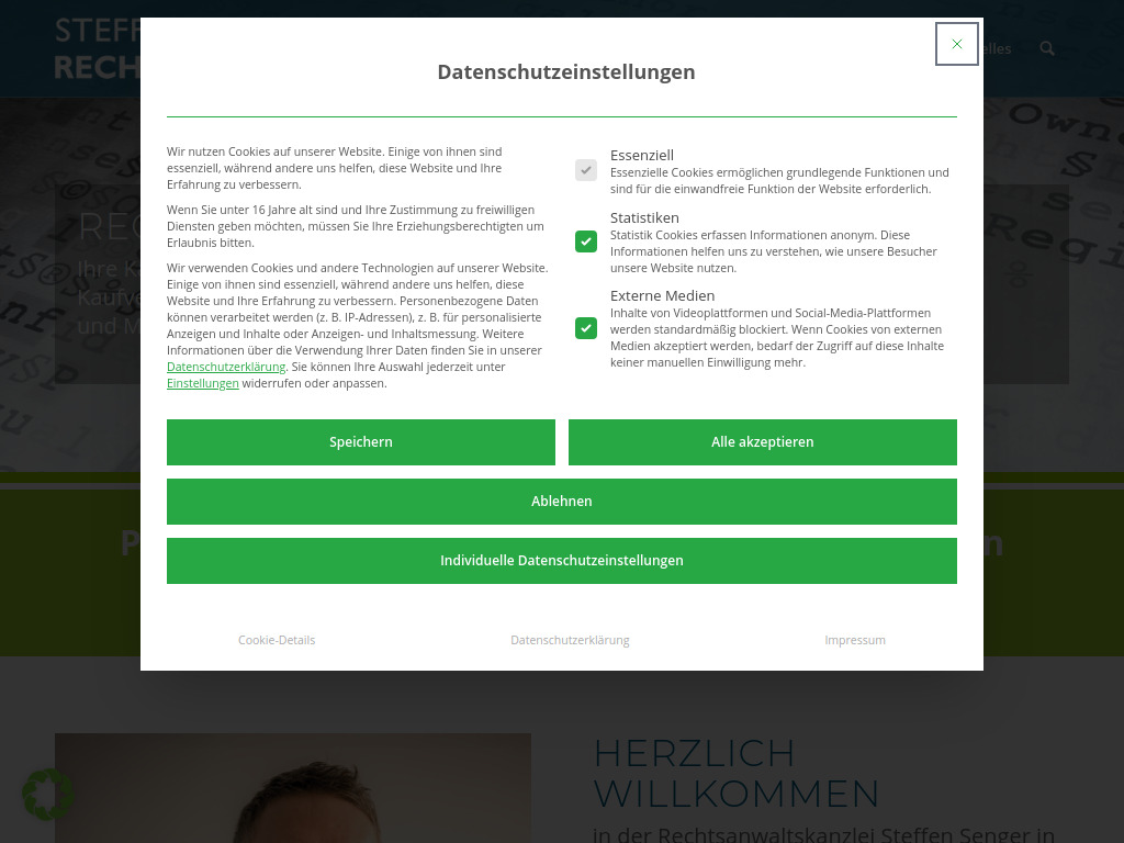 Website von Rechtsanwaltskanzlei Steffen Senger in Dessau-Roßlau