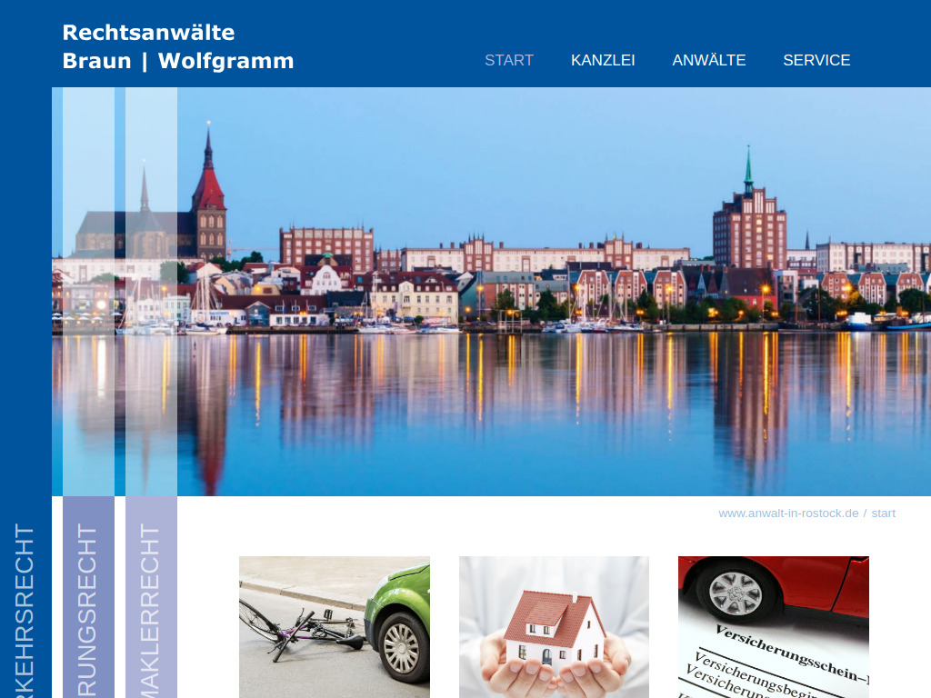 Website von Rechtsanwälte Braun | Wolfgramm in Rostock