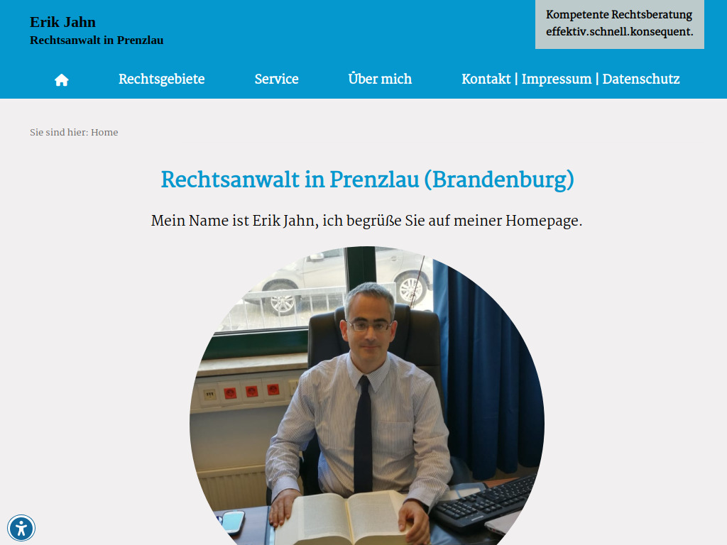 Website von RA Erik Jahn in Prenzlau