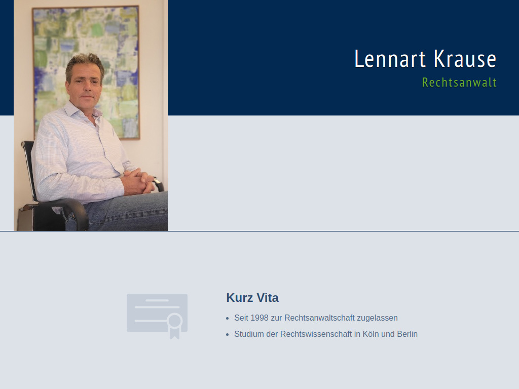 Website von Lennart Krause in Berlin