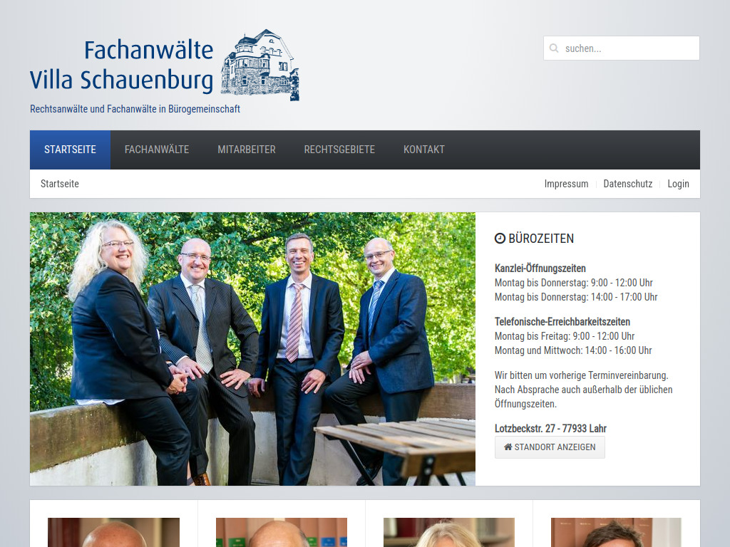 Website von Fachanwälte Villa Schauenburg in Lahr