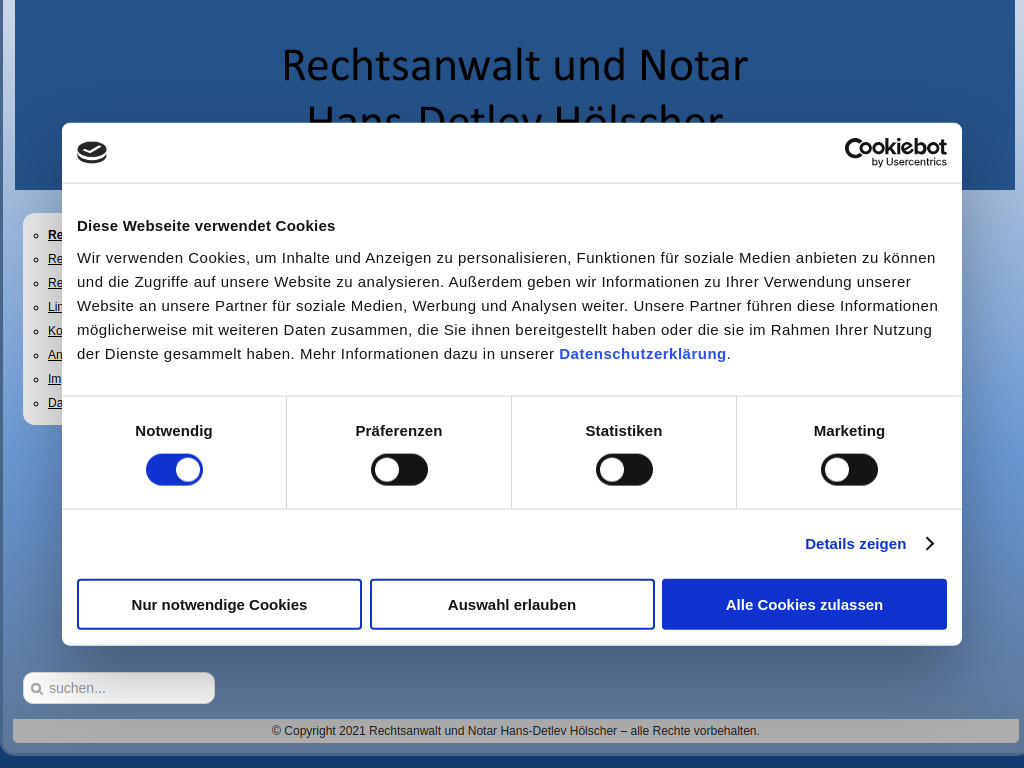 Website von Hans-Detlev Hölscher in Lübbecke