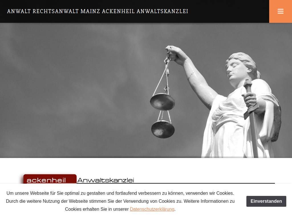 Website von Ackenheil Anwaltskanzlei