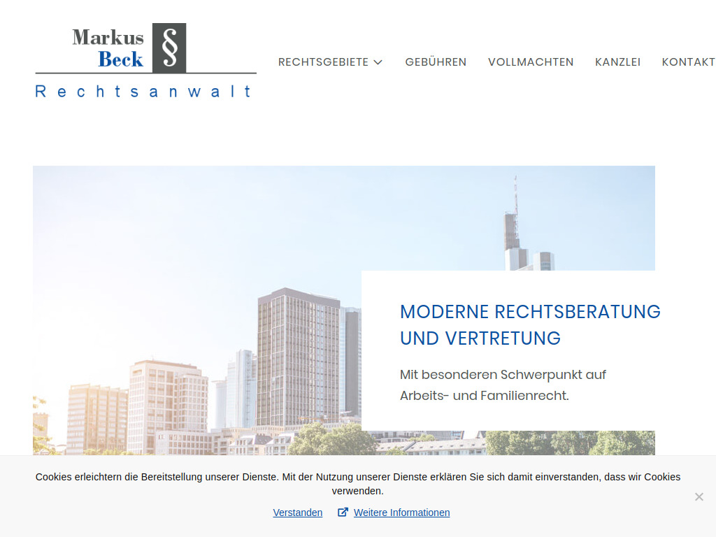 Website von Markus Beck in Frankfurt am Main