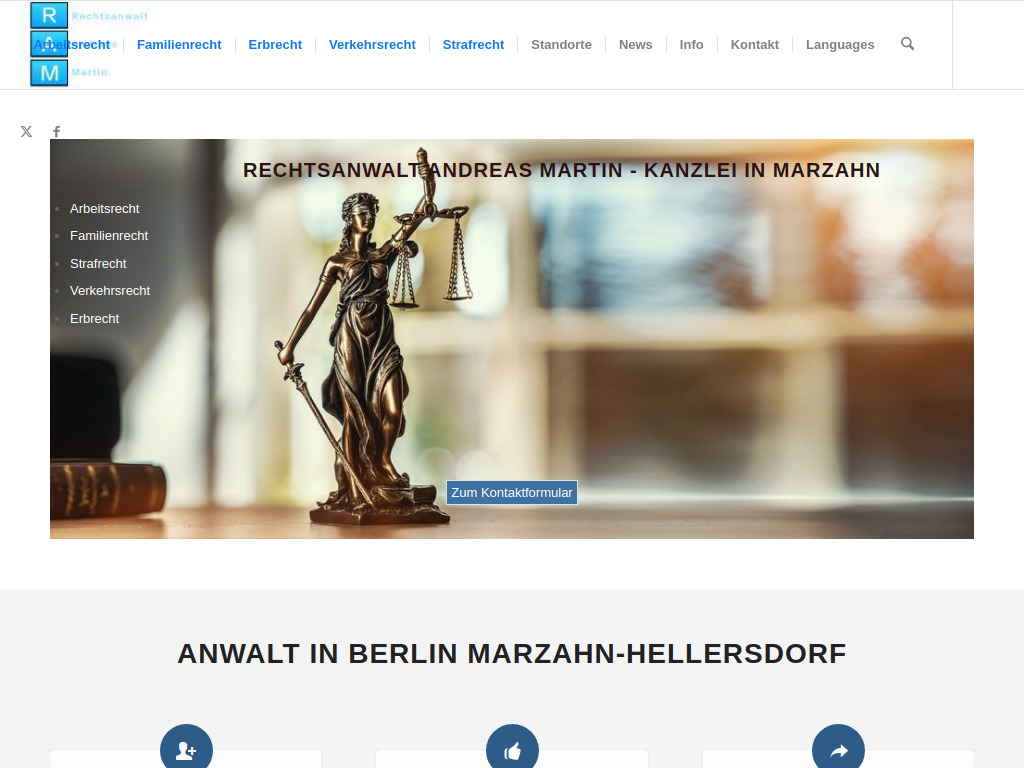 Website von Rechtsanwalt Andreas Martin in Berlin