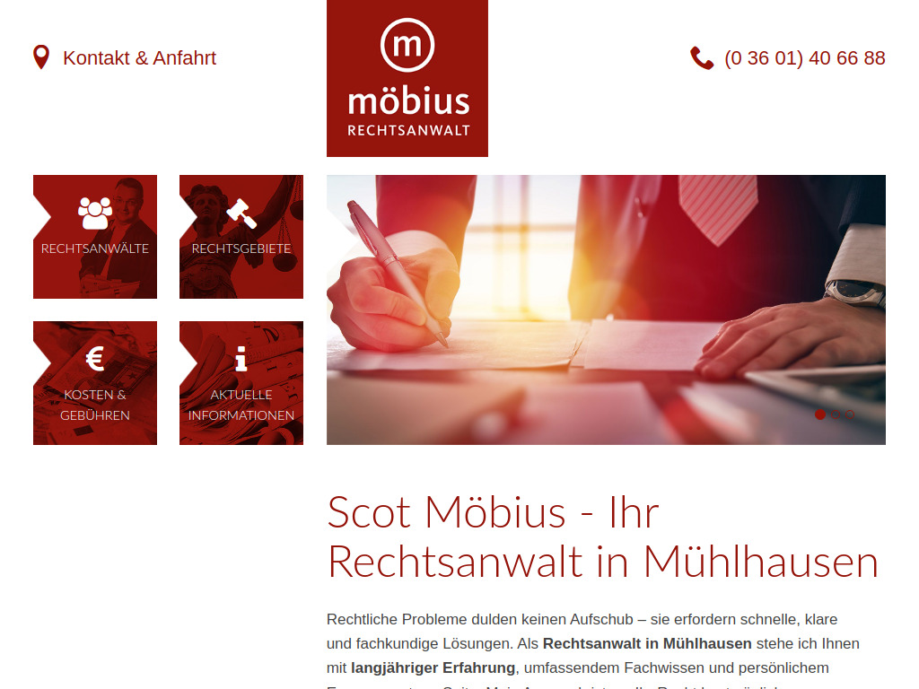 Website von Rechtsanwalt Scot Möbius in Mühlhausen