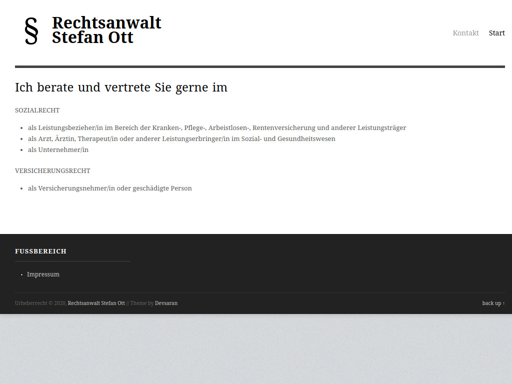 Website von Rechtsanwalt Stefan Ott in Bad Oeynhausen