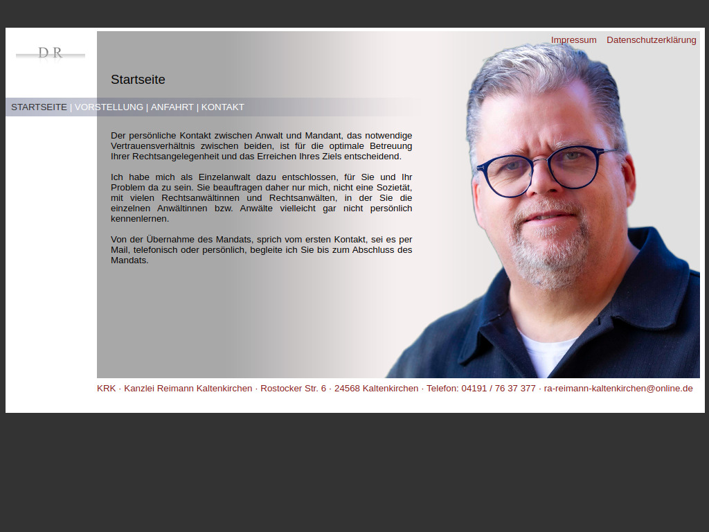 Website von Kanzlei Reimann Kaltenkirchen in Kaltenkirchen
